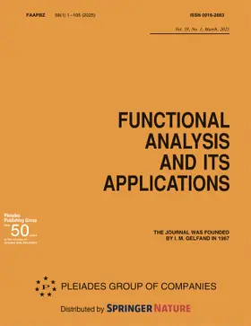  Functional Analysis and Its Applications | Zeitschrift |  Sack Fachmedien