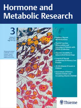 Hormone and Metabolic Research | Thieme | Zeitschrift | sack.de