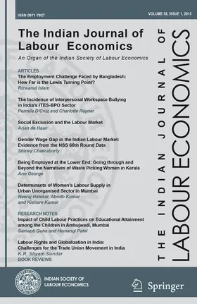 The Indian Journal of Labour Economics | Springer | Zeitschrift | sack.de