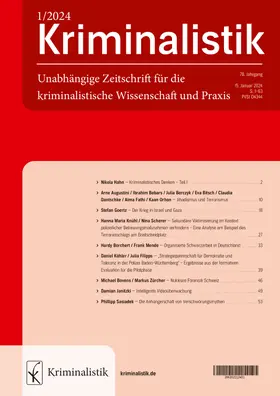 Kriminalistik | Zeitschrift |  Sack Fachmedien