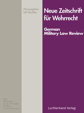 Klaus Dau (Hrsg.) / Holger Zetzsche (Hrsg.) |  Neue Zeitschrift für Wehrrecht - NZWehrr | Zeitschrift |  Sack Fachmedien