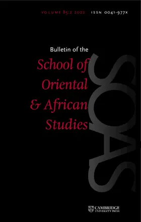  Bulletin of the School of Oriental and African Studies | Zeitschrift |  Sack Fachmedien