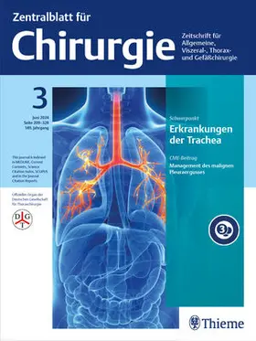 Zentralblatt für Chirurgie | Thieme | Zeitschrift | sack.de