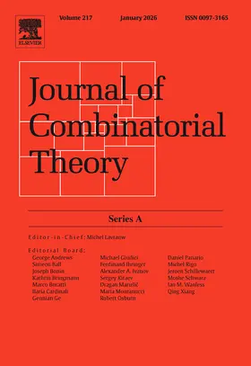  Journal of Combinatorial Theory, Series A | Zeitschrift |  Sack Fachmedien