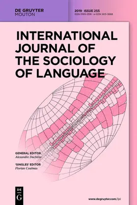 Hrsg. v. Garcia Otheguy, Ofelia / Duchêne, Alexandre / Coulmas, Florian |  International Journal of the Sociology of Language | Zeitschrift |  Sack Fachmedien