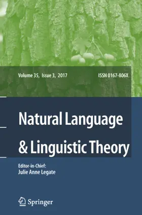 Natural Language & Linguistic Theory | Springer | Zeitschrift | sack.de