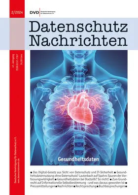 Deutsche Vereinigung für Datenschutz e.V. (DVD) |  Datenschutz Nachrichten (DANA) | Zeitschrift |  Sack Fachmedien