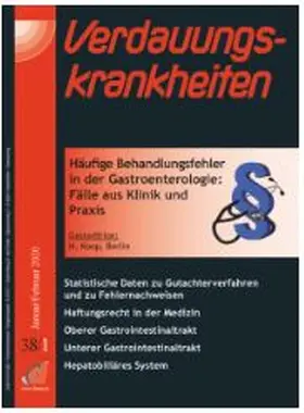 Hauptschriftleitung: Prof. Dr. med. Joachim Labenz |  Verdauungskrankheiten | Zeitschrift |  Sack Fachmedien