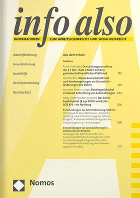 Christian Ambrost, Uwe Berlit, Alprecht Brühl |  info also | Zeitschrift |  Sack Fachmedien