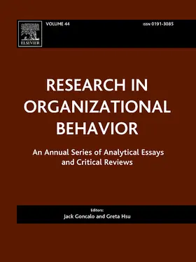  Research in Organizational Behavior | Zeitschrift |  Sack Fachmedien