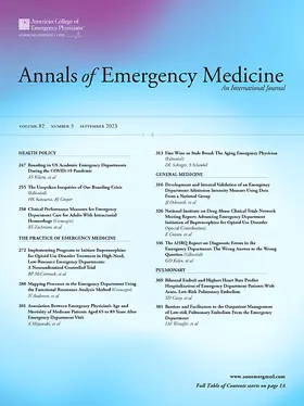 Annals of Emergency Medicine | Mosby | Zeitschrift | sack.de