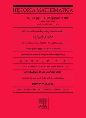 Co-Editors in Chief: Nathan Sidoli, Reinhard Siegmund-Schultze |  Historia Mathematica | Zeitschrift |  Sack Fachmedien