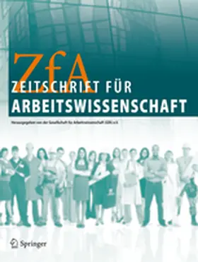 Managing editors: Y. Ferreira / A. Gruen |  Zeitschrift für Arbeitswissenschaft | Zeitschrift |  Sack Fachmedien