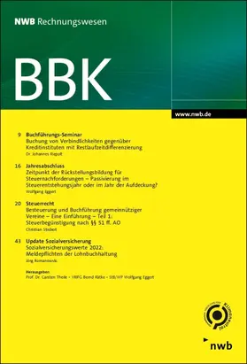 NWB Rechnungswesen – BBK | NWB Verlag | Zeitschrift | sack.de