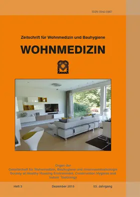 Wohnmedizin | Gesellschaft für Wohnmedizin, Bauhygiene und Innenraumtoxikologie | Zeitschrift | sack.de