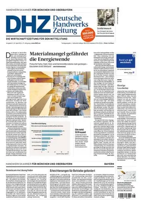 Alexander Holzmann |  Deutsche Handwerks Zeitung - DHZ | Zeitschrift |  Sack Fachmedien