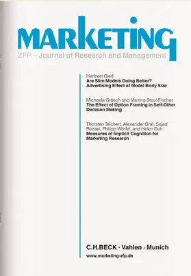 H. H. Bauer, H. Diller, A. Gröppel-Klein, u.a. |  Marketing | Zeitschrift |  Sack Fachmedien