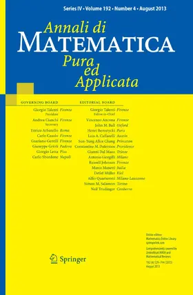  Annali di Matematica Pura ed Applicata (1923 -) | Zeitschrift |  Sack Fachmedien