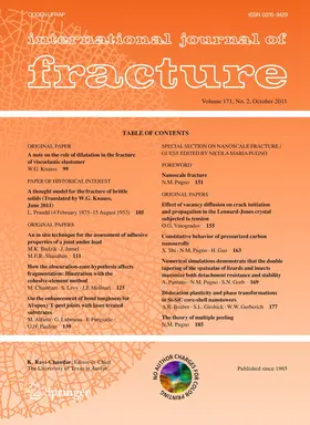  International Journal of Fracture | Zeitschrift |  Sack Fachmedien