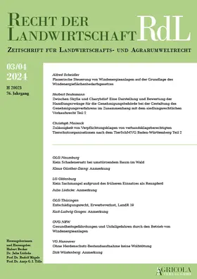  Recht der Landwirtschaft (RdL) | Zeitschrift |  Sack Fachmedien