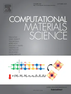Editor-in-Chief: Susan Sinnott |  Computational Materials Science | Zeitschrift |  Sack Fachmedien