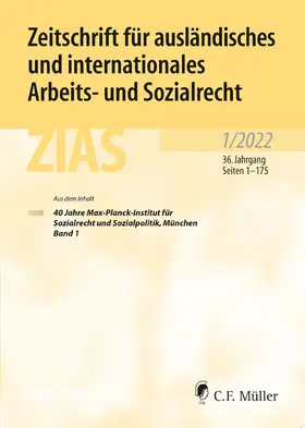 Institut für Arbeitsrecht und Arbeitsbeziehungen in der Europäischen Gemeinschaft |  ZIAS - Zeitschrift für ausländisches und internationales Arbeits- und Sozialrecht | Zeitschrift |  Sack Fachmedien