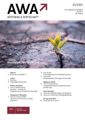  AWA Apotheke & Wirtschaft | Zeitschrift |  Sack Fachmedien