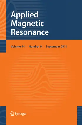Applied Magnetic Resonance | Springer | Zeitschrift | sack.de
