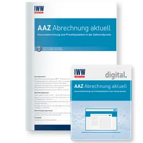 AAZ Abrechnung aktuell | IWW Institut für Wissen in der Wirtschaft GmbH | Zeitschrift | sack.de