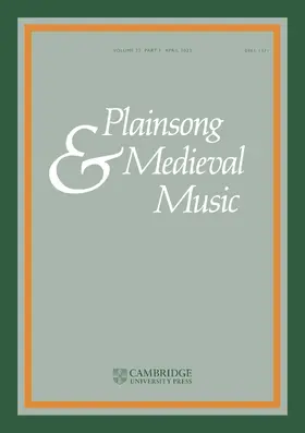  Plainsong & Medieval Music | Zeitschrift |  Sack Fachmedien