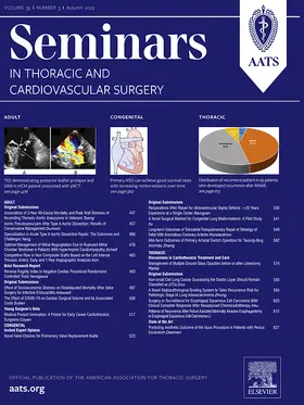 Seminars in Thoracic and Cardiovascular Surgery | W.B. Saunders | Zeitschrift | sack.de