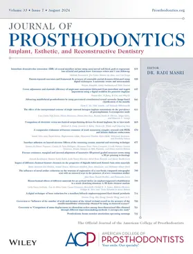 Journal of Prosthodontics | John Wiley & Sons | Zeitschrift | sack.de