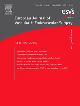 Editor-in-Chief: P. Kolh |  European Journal of Vascular and Endovascular Surgery | Zeitschrift |  Sack Fachmedien