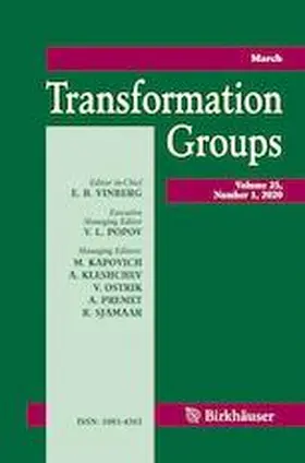 Transformation Groups | Birkhäuser | Zeitschrift | sack.de