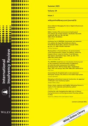  International Insolvency Review | Zeitschrift |  Sack Fachmedien