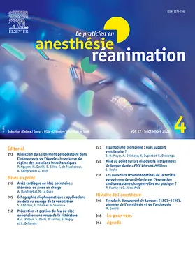 Le Praticien en Anesthesie Reanimation | Elsevier Masson | Zeitschrift | sack.de