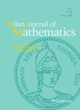 Managing editor: Franco Tomarelli |  Milan Journal of Mathematics | Zeitschrift |  Sack Fachmedien