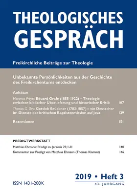  Theologisches Gespräch | Zeitschrift |  Sack Fachmedien