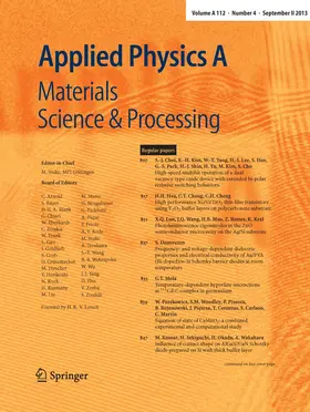 Editor-in-Chief: Thomas Lippert / Senior Editors: M. Liu / V. Zorba / N. Koch |  Applied Physics A | Zeitschrift |  Sack Fachmedien