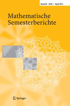  Mathematische Semesterberichte | Zeitschrift |  Sack Fachmedien
