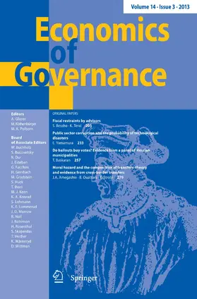 Economics of Governance | Springer | Zeitschrift | sack.de