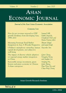  Asian Economic Journal | Zeitschrift |  Sack Fachmedien