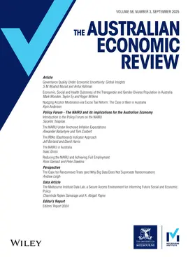  The Australian Economic Review | Zeitschrift |  Sack Fachmedien
