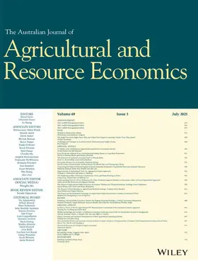  The Australian Journal of Agricultural and Resource Economics | Zeitschrift |  Sack Fachmedien