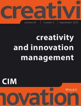  Creativity and Innovation Management | Zeitschrift |  Sack Fachmedien