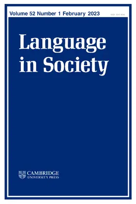  Language in Society | Zeitschrift |  Sack Fachmedien