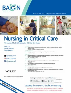  Nursing in Critical Care | Zeitschrift |  Sack Fachmedien