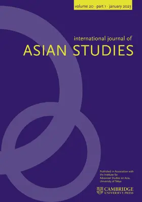  International Journal of Asian Studies | Zeitschrift |  Sack Fachmedien