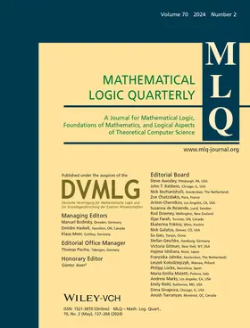  Mathematical Logic Quarterly | Zeitschrift |  Sack Fachmedien