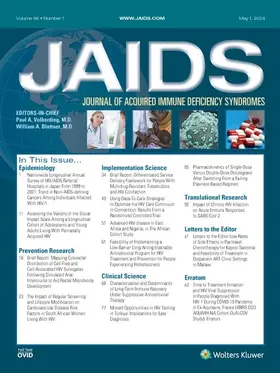  JAIDS: Journal of Acquired Immune Deficiency Syndromes | Zeitschrift |  Sack Fachmedien